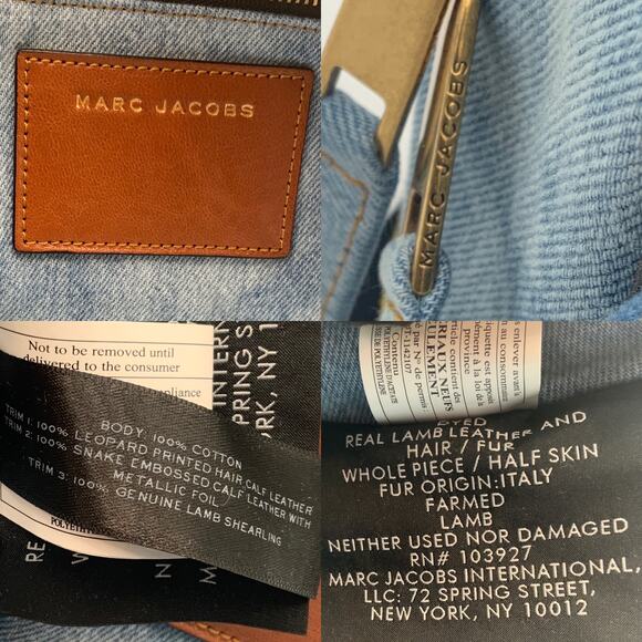 Marc Jacobs denim "Julie biker" backpack - Picture 8 of 14